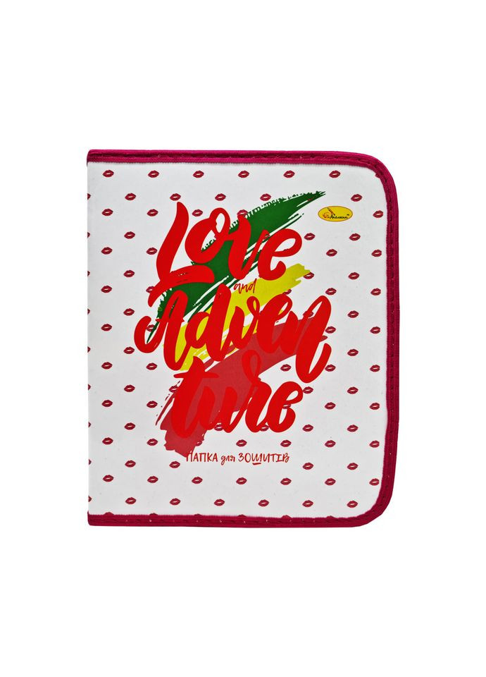 Папка для зошитів В5 ПШ-01 на блискавці Love and Adventure Апельсин (301835204)