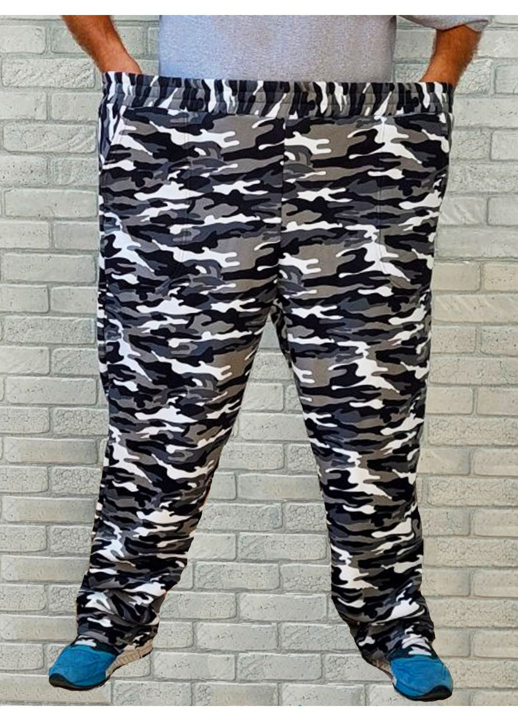 Чоловічі спортивні камуфляжні штани на флісі з кишенями батал No Brand (361032060)