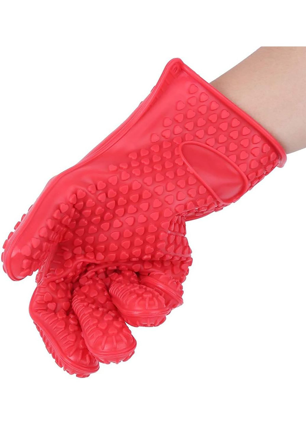 Силиконовая перчатка для кухни кухонная варежка прихватка для горячего рукавица термостойкая 26.5х17 см Салатовый Kitchen Master (317638718)