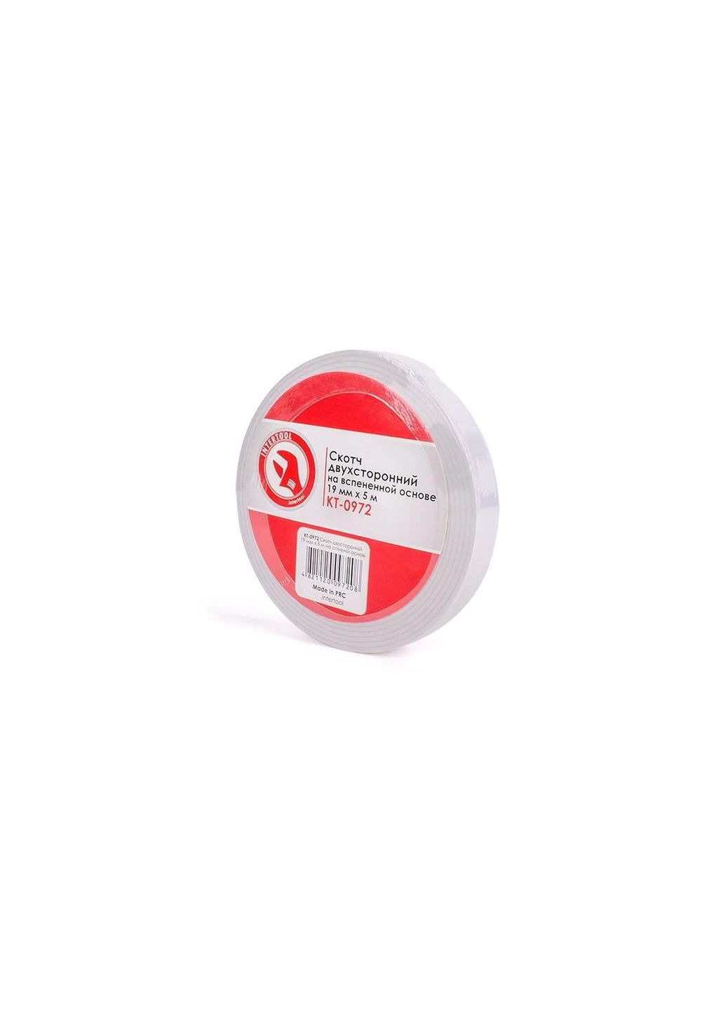 Скотч двухсторонний 19 мм х 5 м вспененный (KT-0972) Intertool (323637437)