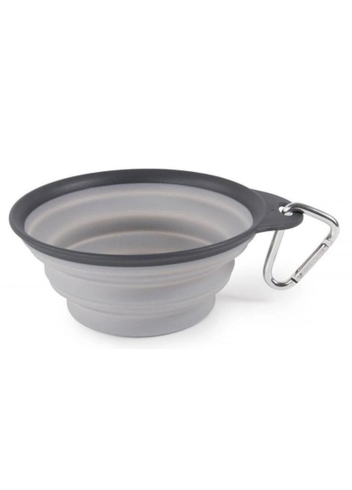 Дорожня миска для собак Travel Cup з карабіном Світло-сірий 240 мл (0084297309152) Dexas (358117473)