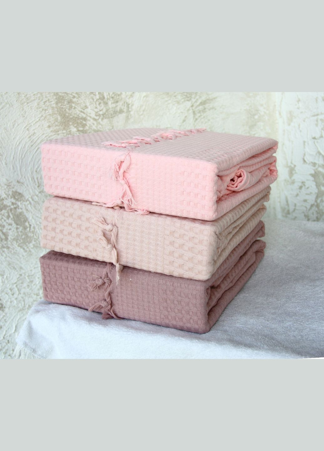 Покривало-плед Checkers т.пудра 220*240 IzziHome (303499576)