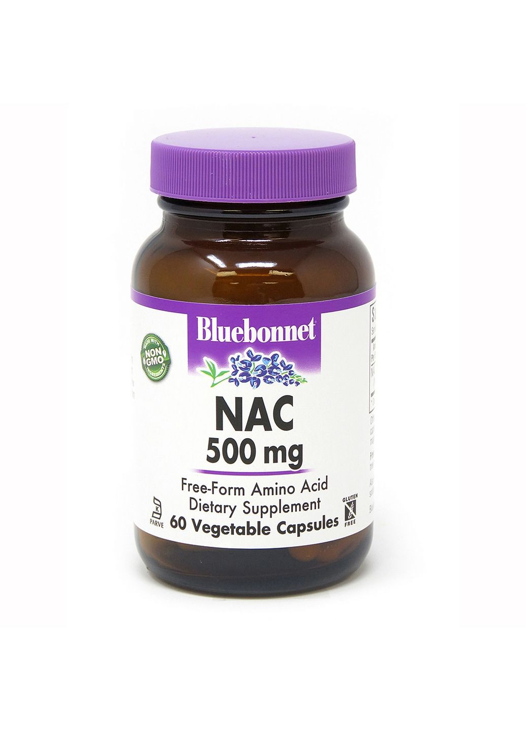 Амінокислота NAC 500 mg, 60 вегакапсул Bluebonnet Nutrition (293340105)