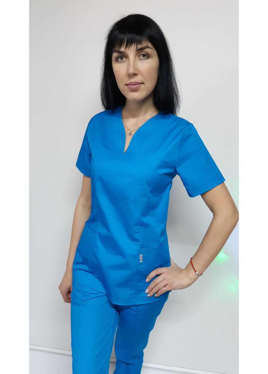 Жіночий медичний костюм Кенді коттон короткий рукав 60, No Brand (361359858)