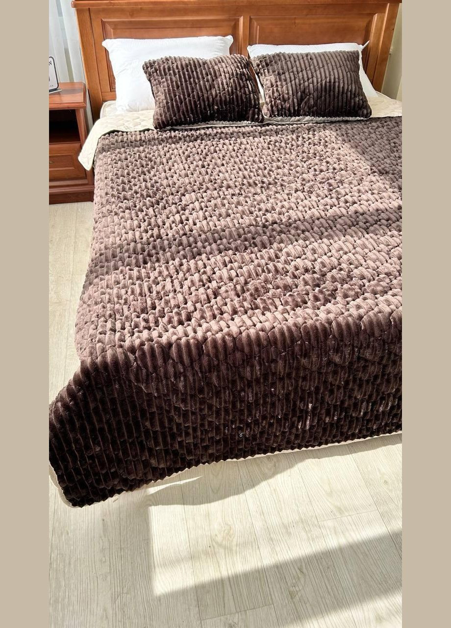 Покрывало на кровать с подушками 210х230 (П4К-Мpled+poduska004-02) No Brand (306633190)