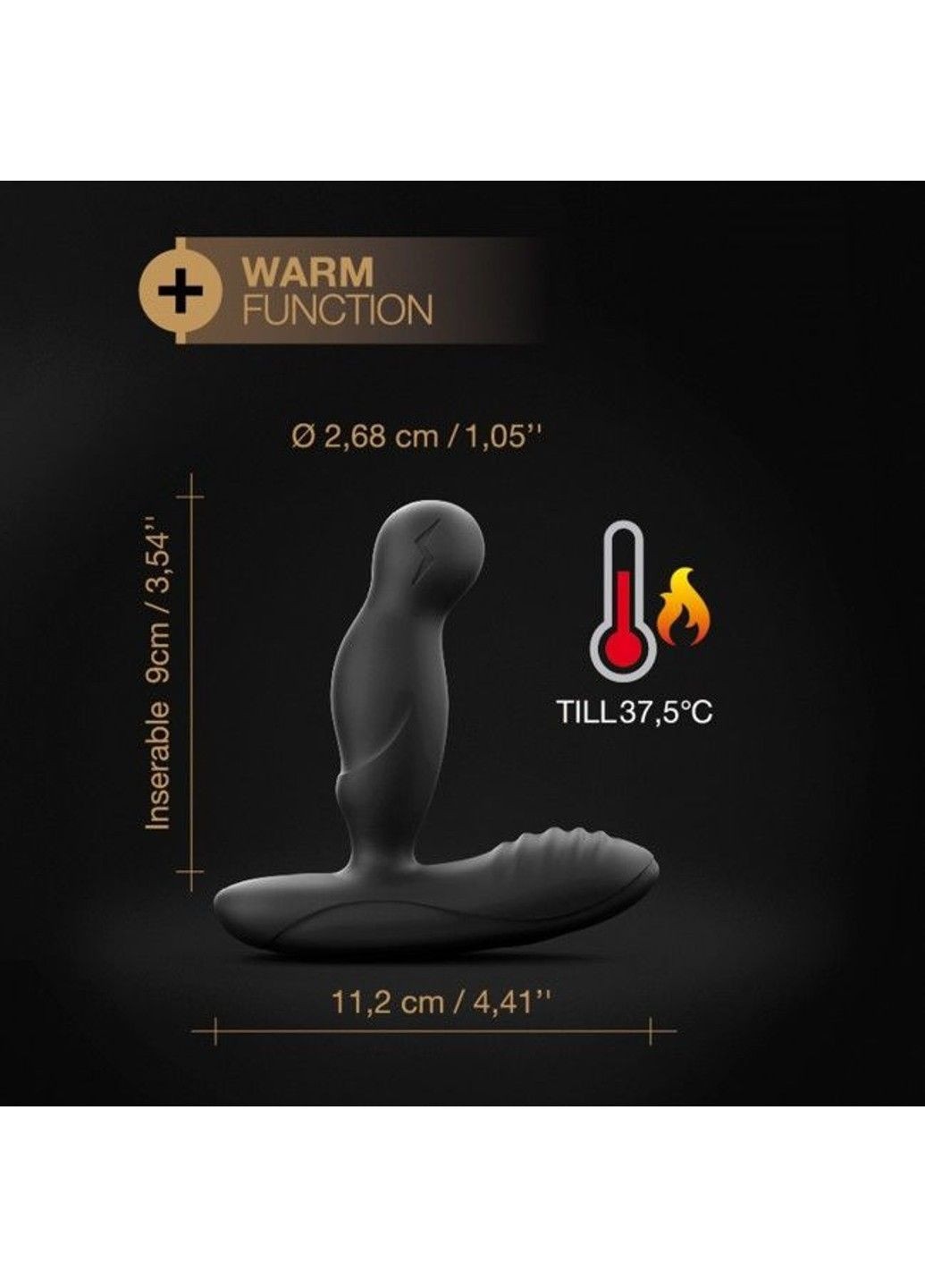 Масажери простати P-Swing з голівкою, яка обертається, пультом ДК та підігрівом Dorcel (298473371)