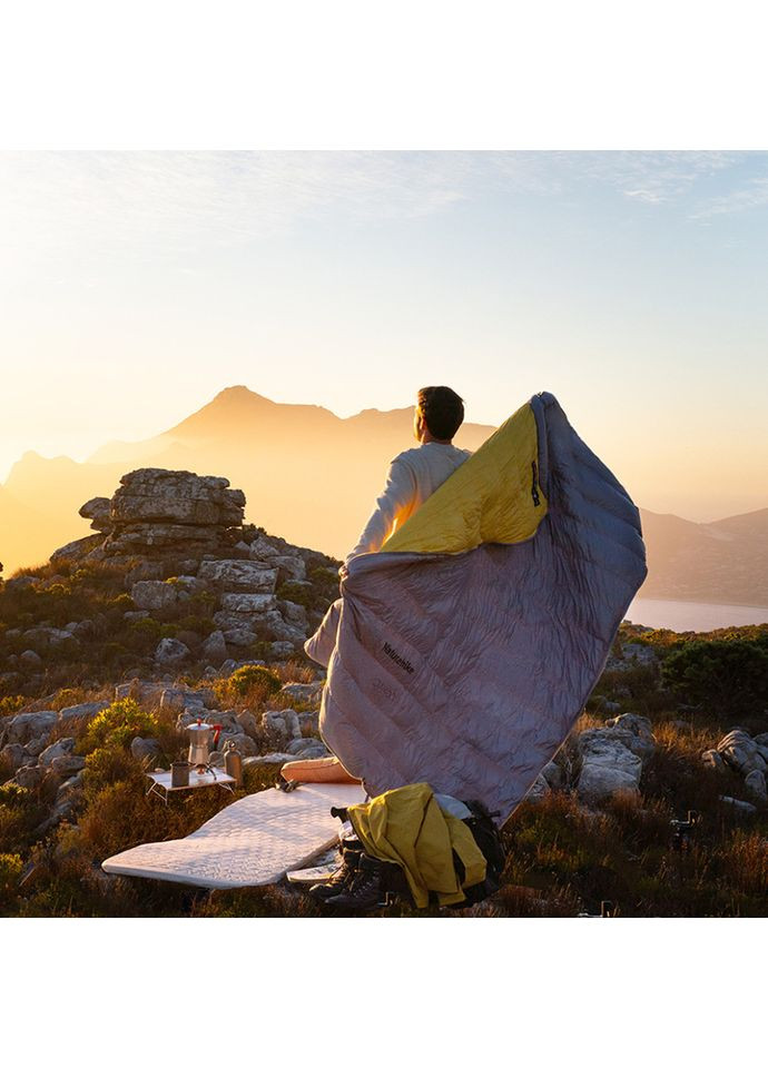 Спальник з натуральним пухом CW700 CNK2450WS048, p-р L, жовто-сірий Naturehike (353503803)