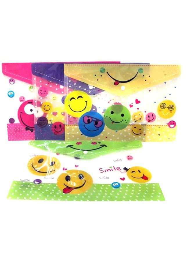 Папка-конверт А4, на кнопке Smile No Brand (362539117)