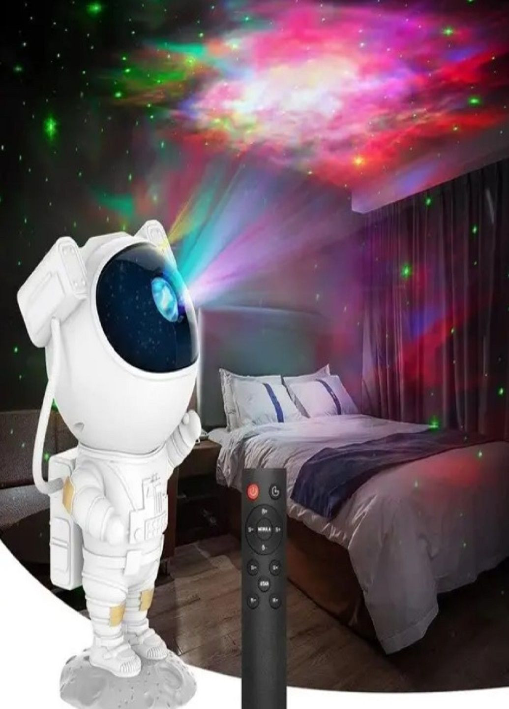 Акумулятор проектор зоряного неба. Світильник Космонавт із пультом VTech (300800696)