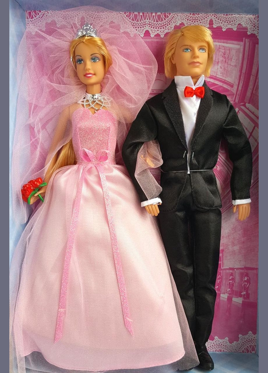 Набір шарнірних ляльок 8305 Жіночий і Невеста з аксесуарами для дітей віком 3 років, Рожевий Defa Lucy (325881471)