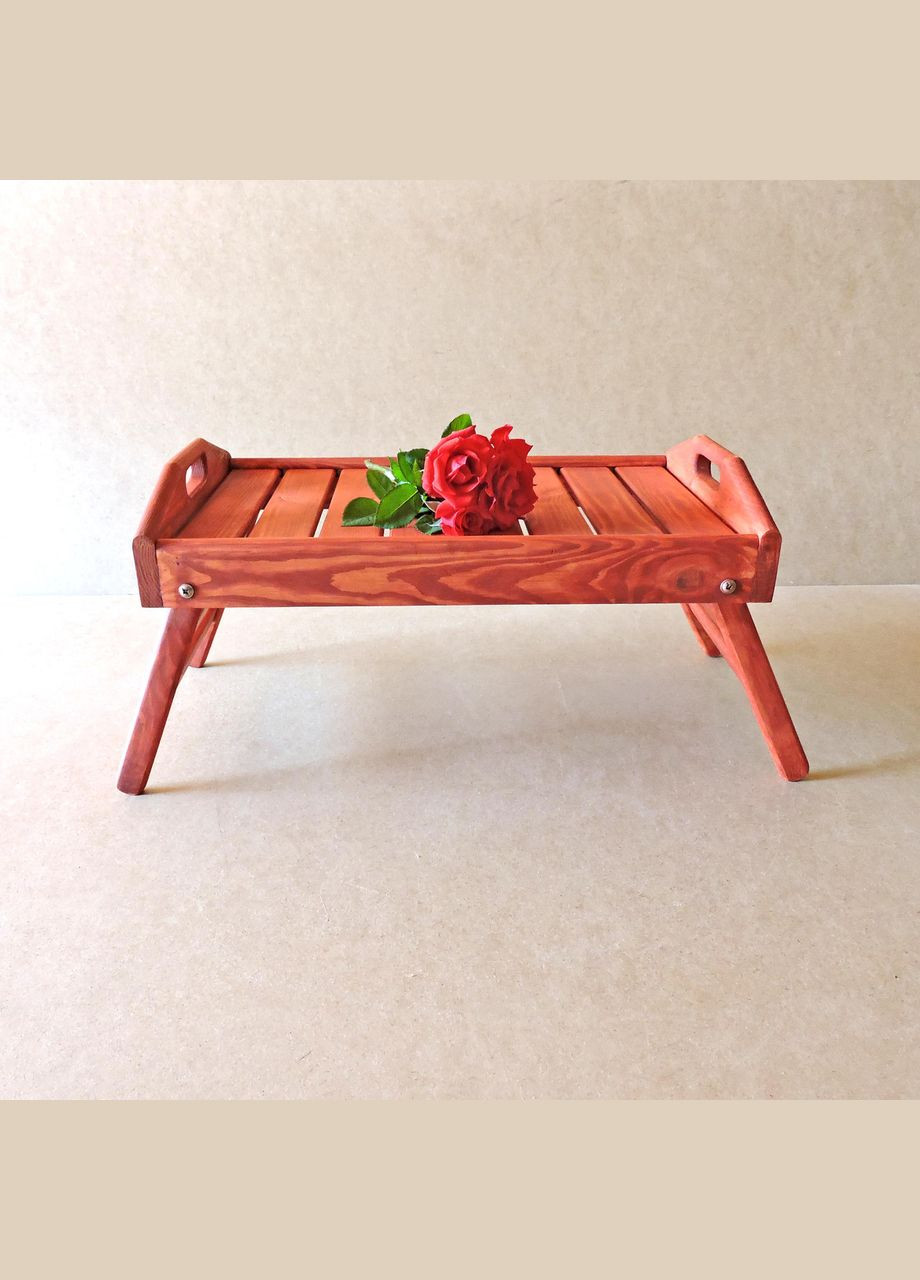 Столик-поднос для завтрака из дерева Аляска коралл (СТП-001714) No Brand (327867808)