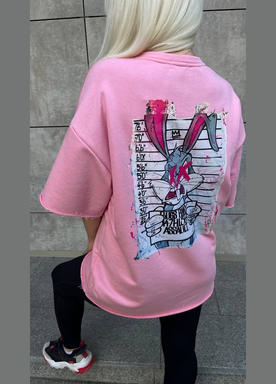 Женская футболка оверсайз с принтом на спине. MonCher - (346474809)