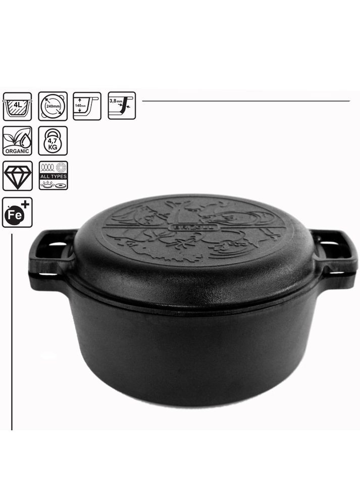 Каструля 4 л Black (P-4L-2) Brizoll (314765985)