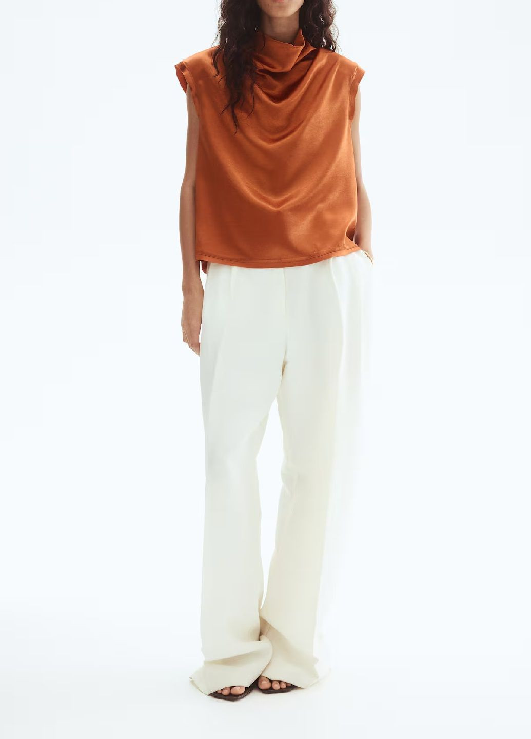 Оранжевая блузка H&M