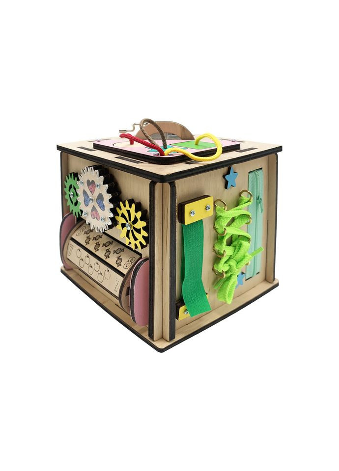 Развивающая игрушка Бизикуб Temple Group TG774136 15х15х15 см Натуральный Temple Group (300277662)