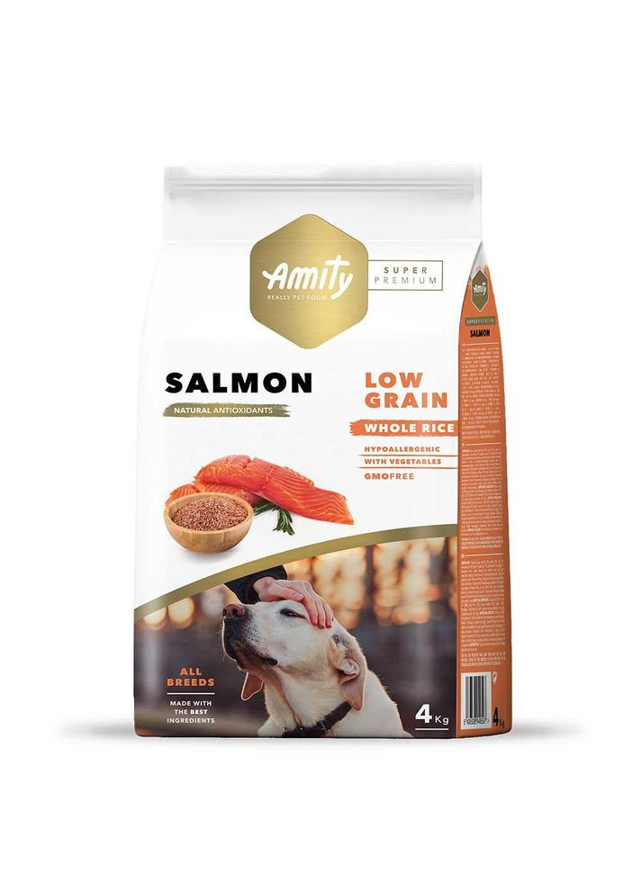 Сухой корм для взрослых собак Super Premium Salmon, с лососем 4 кг (*) AMITY (316261589)