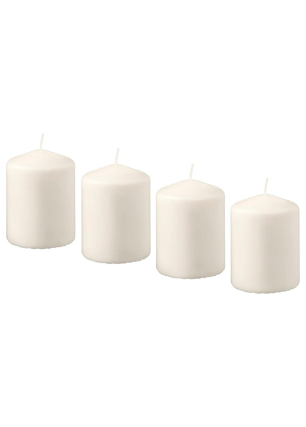Блочна свічка без запаху ІКЕА HEMSJO 8 см природний (70124262) IKEA (268023308)