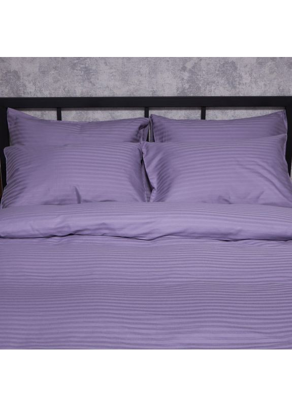 Комплект постельного белья Satin Stripe «» Полуторный 143х210 наволочки 2х50х70 (MS-820008696) Moon&Star Soft Lilac (356115531)
