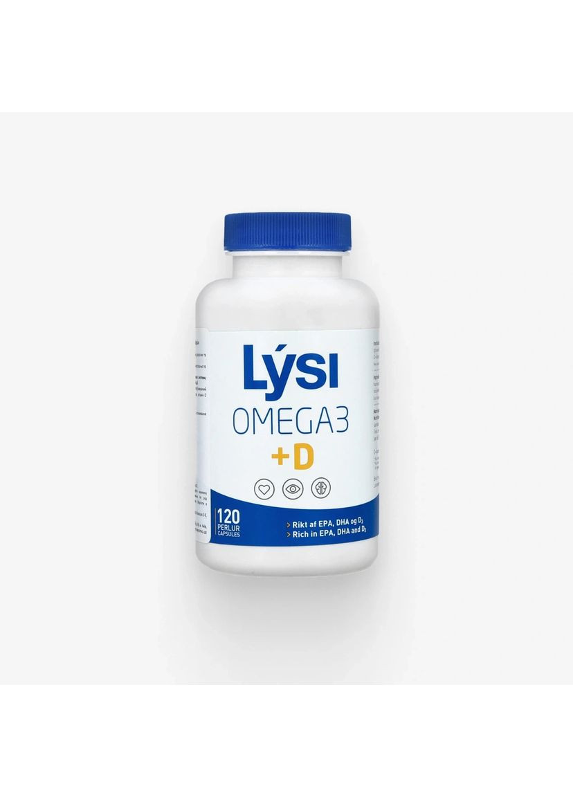 Omega-3 з вітаміном D 500 mg, 120 капсул по 500 мг / Курс на 2-3 місяці LYSI (368851225)