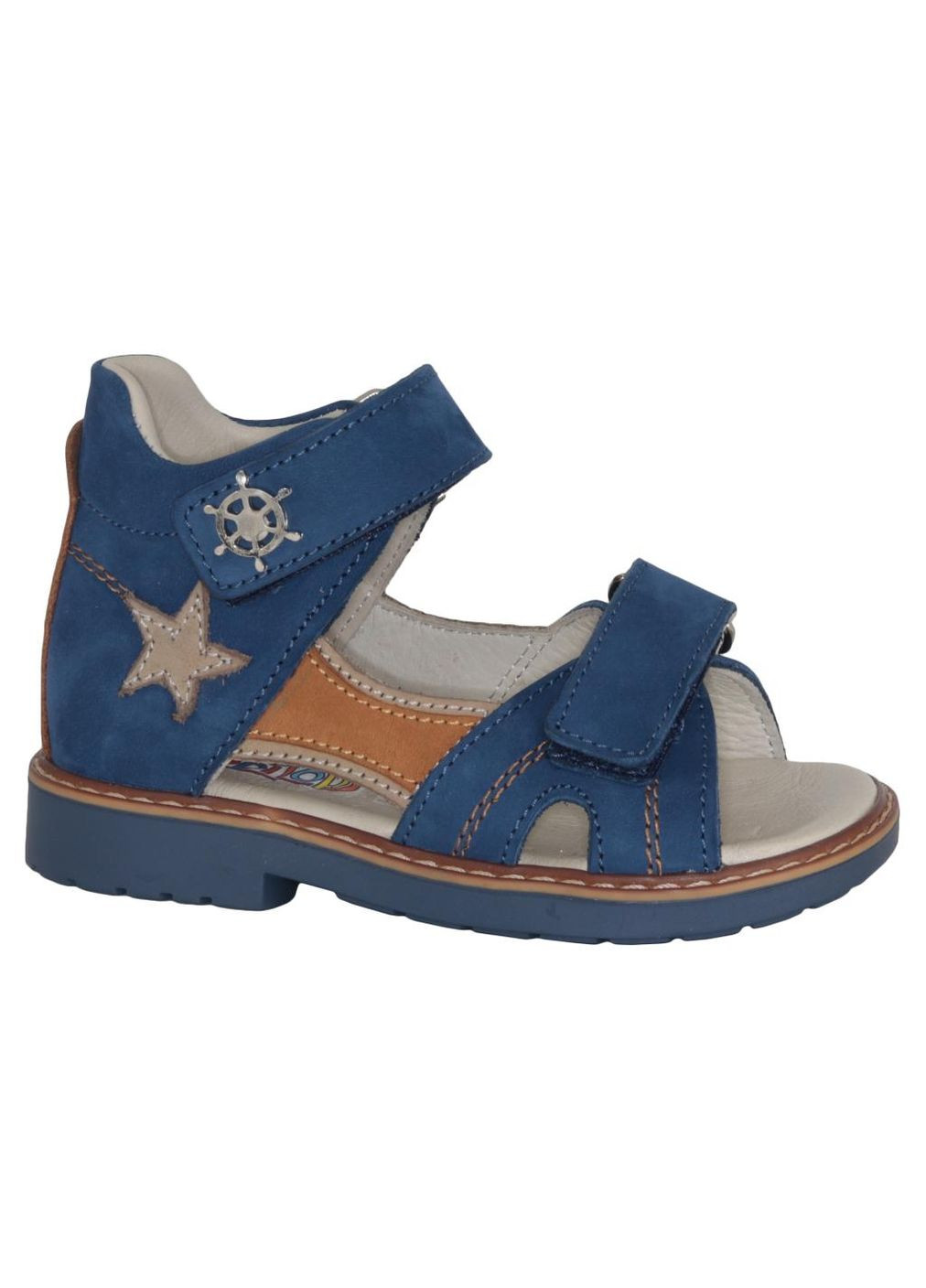 Cандалії 2001 для хлопчиків синьо-коричневі, нубук. Розмір Topitop (366875495)