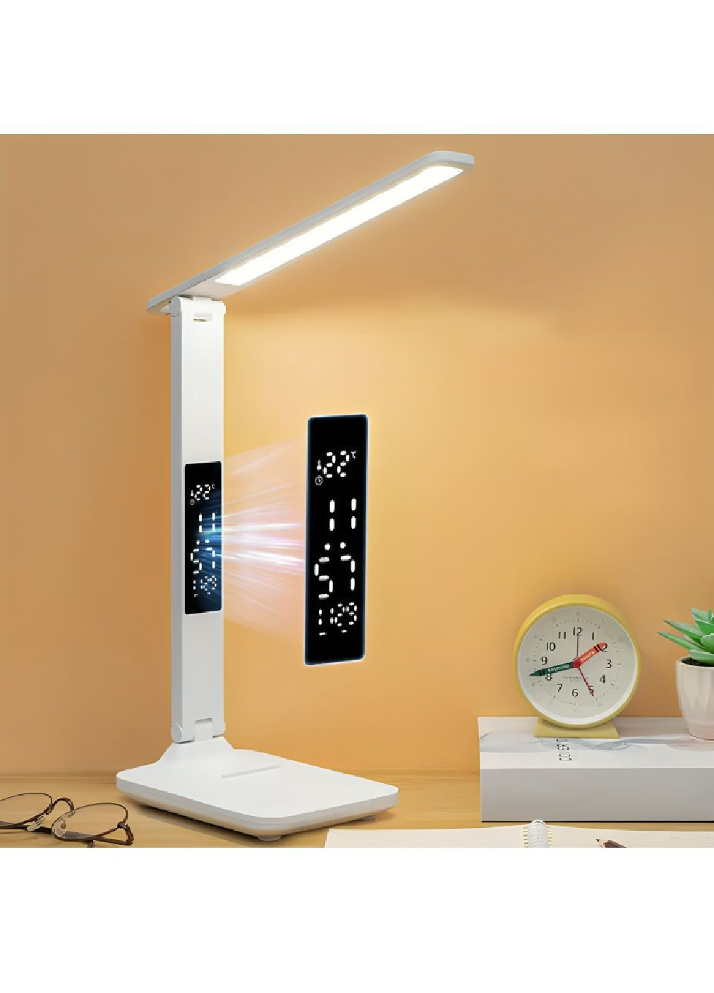 Настольная лампа с дисплеем сенсорным управлением подставкой для телефона 4 режима регулировки яркости 7 Вт (480397-Prob) Unbranded (335003934)