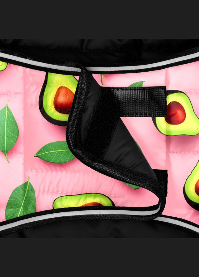Курточка-накидка для собак Clothes, малюнок "Авокадо на рожевому", L, А 41 см, B 58-70 см, З 42-52 см WAUDOG (329745861)