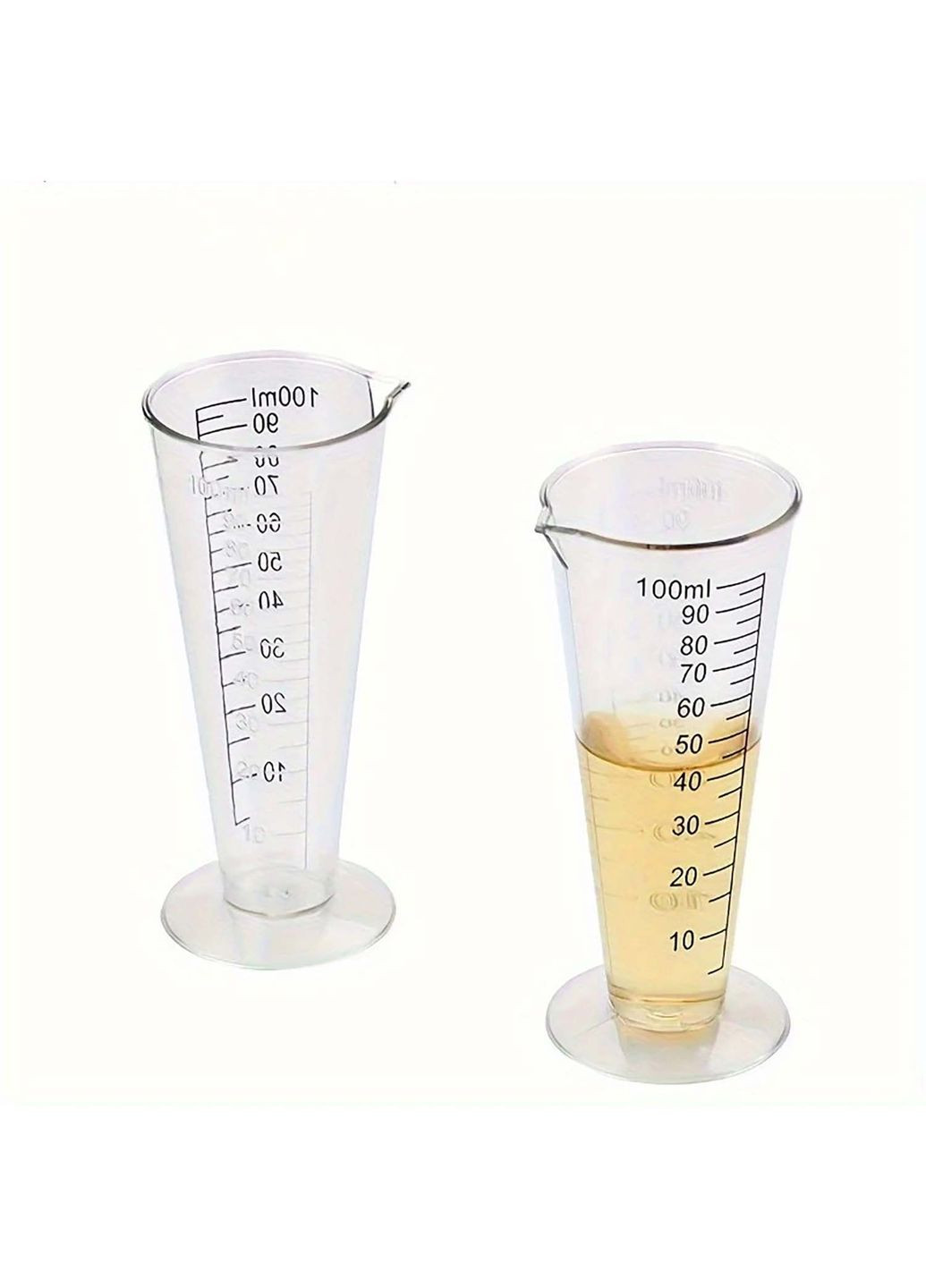 Мензурка (мірна склянка) 100 мл пластикова з носиком Kitchen Master (338379895)