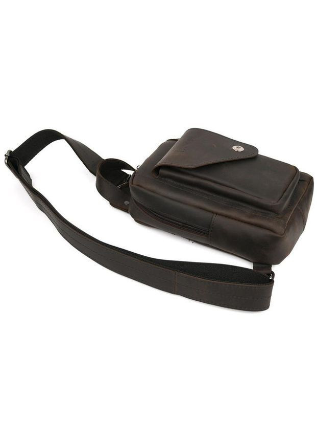 Сумка чоловіча через плече сумочка слінг в дорогу спортивний для документів для телефону Коричневий 34441 LIMARY (367040970)