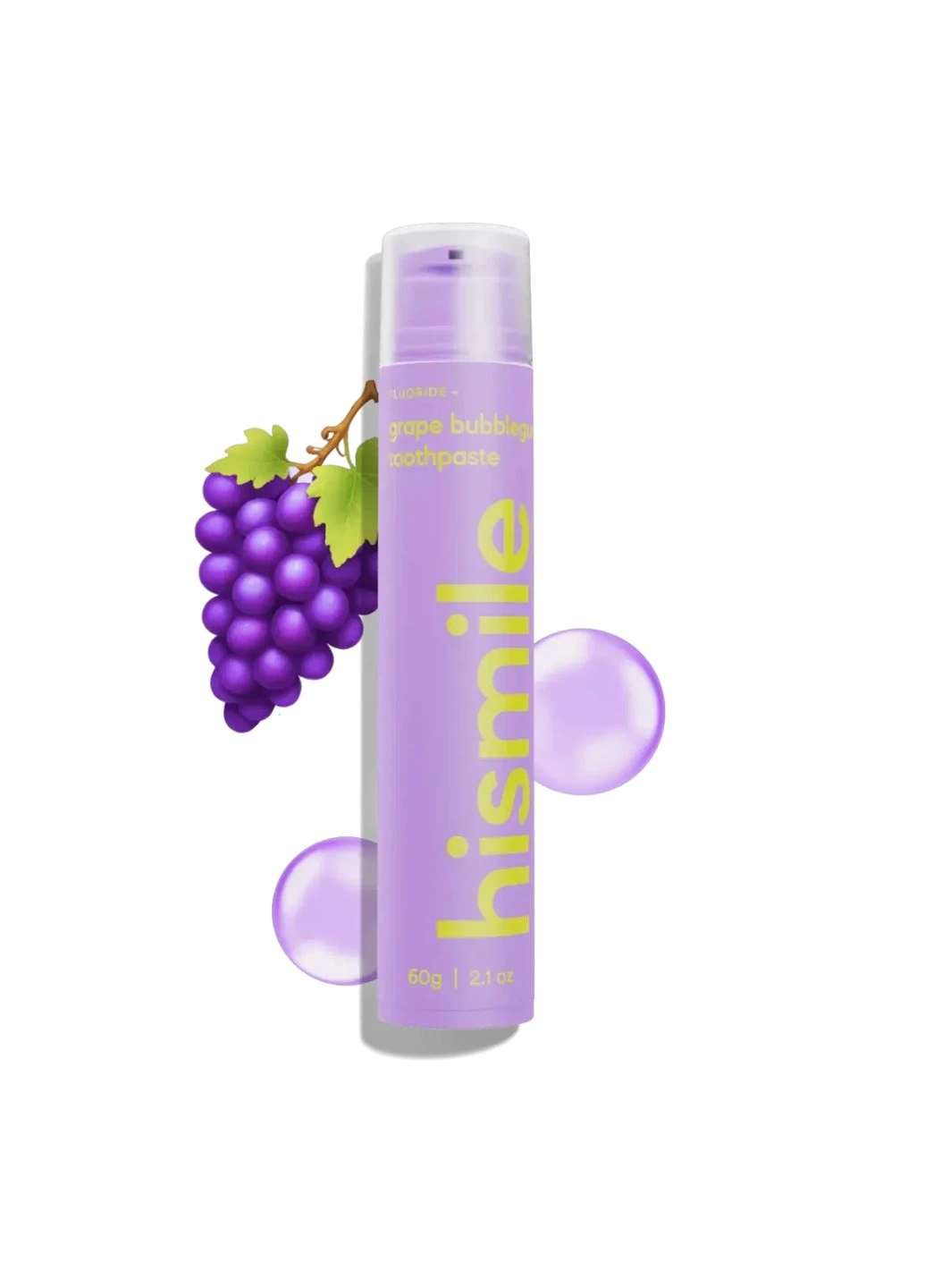 Зубна паста зі смаком виноградної жуйки Grape Bubblegum Toothpaste 60g Hismile (397006890)
