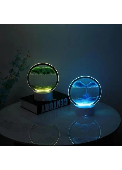 Ночник 3D зыбучие пески с Led подсветкой 7 режимов Gray песок No Brand (401741584)