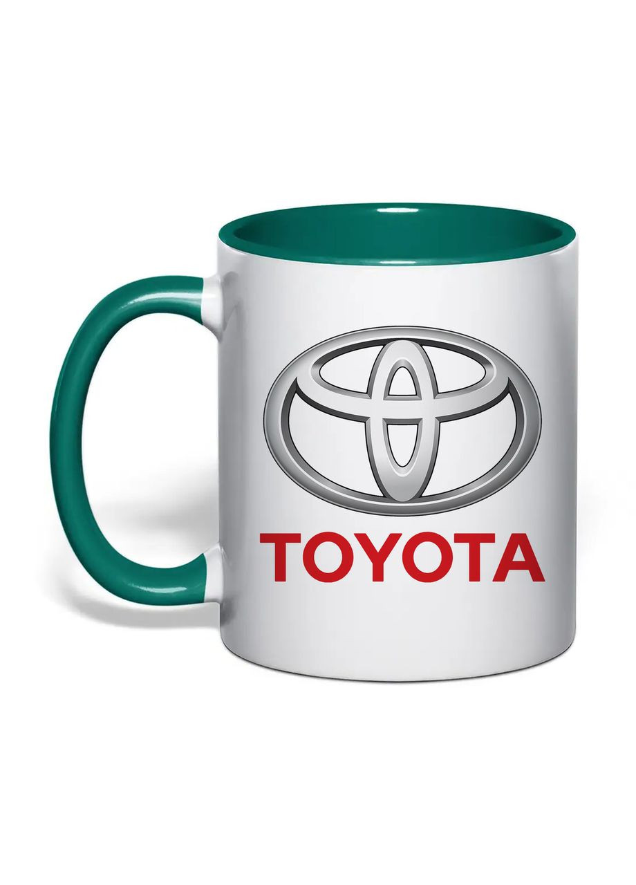 Чашка с печатью "Toyota" 330 мл (цвет тёмно-зеленый) (32601) No Brand (363867282)