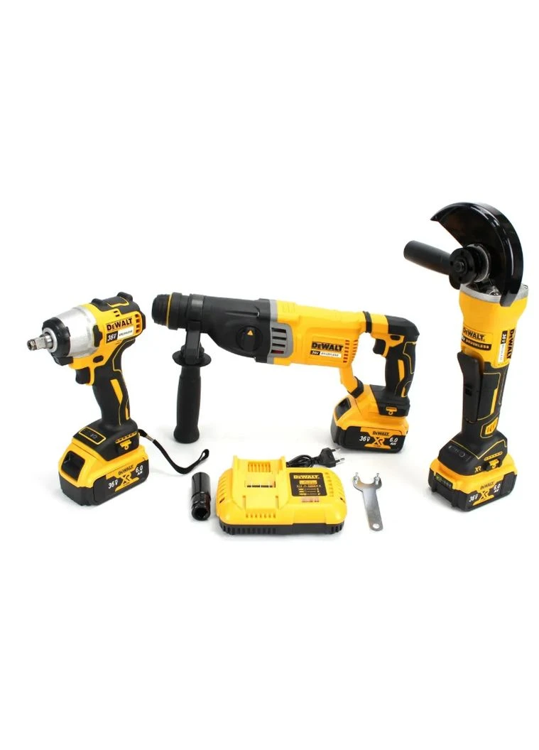 Набор АКБ 3в1 (Перфоратор Болгарка Гайковерт) 36V 6.0Ah 2шт DeWALT (388977621)