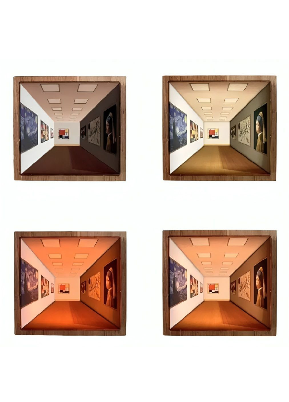 Настінна 3D картина нічник з ефектом оптичної ілюзії зарядкою від USB 3 режими підсвічування 11,5х11,5 см (480449-Prob) Unbranded (335586979)