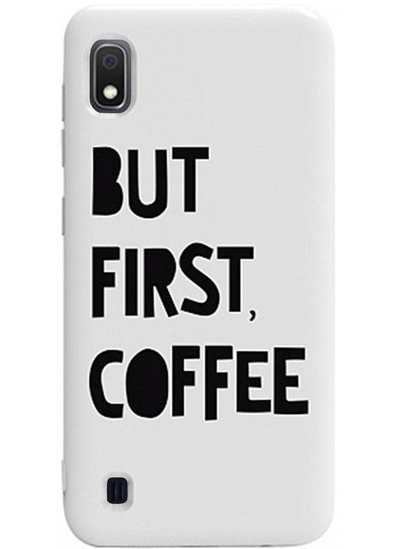 Чехол-накладка Pure TPU 2mm Print Case Samsung Galaxy A10 #41 First Coffee White Toto (301783787)
