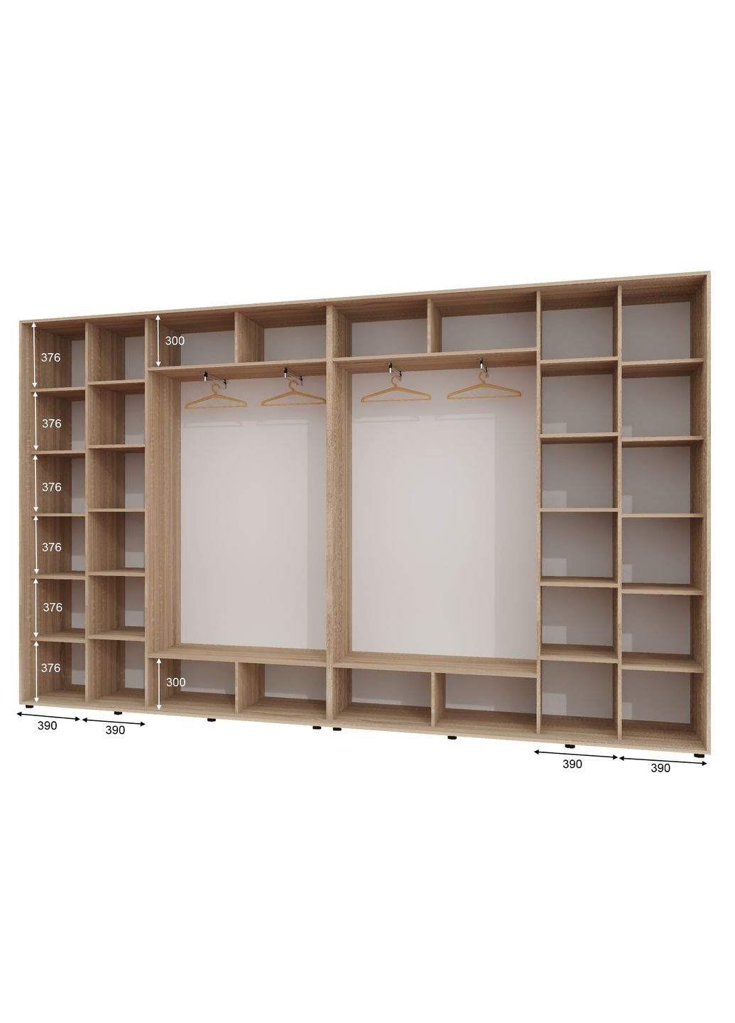 Шафа-купе чотиридверна 420*45*220 Дуб Сонома Дзеркало з піскострумним малюнком Алекса (360477527)