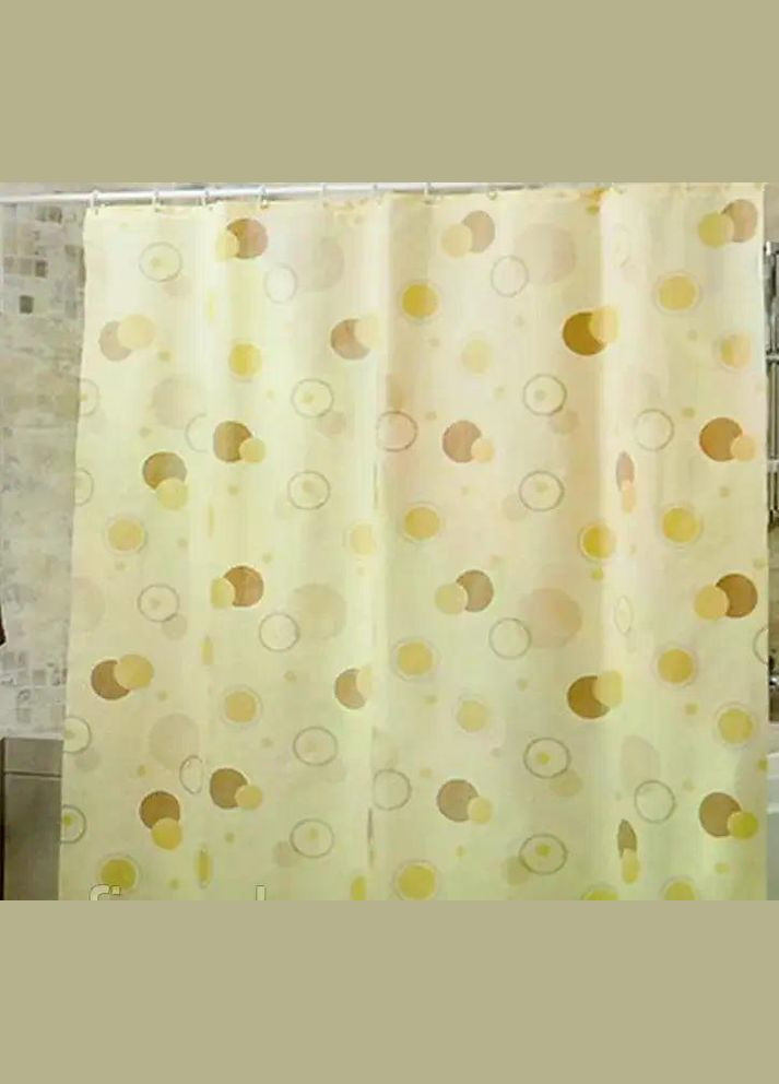 Штора для ванної кутова тканинна "Міранда" 180х200 см турецька Circle beige Miranda (342111894)