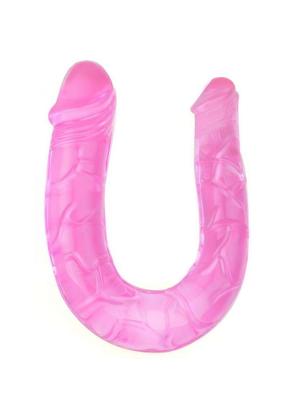 Фаллоимитатор двухсторонний гибкий гелевый Double Dong 26 см розовый No Brand (367837380)