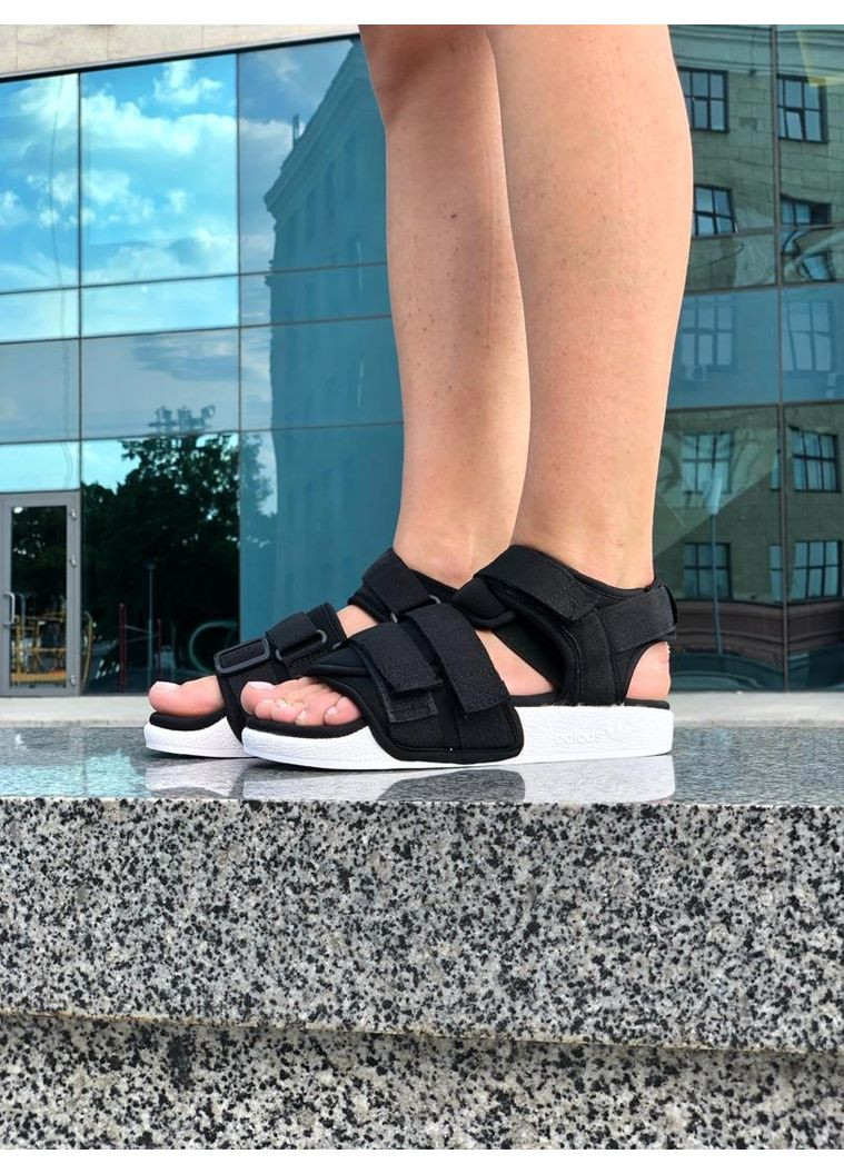 КРОСІВКИ ЖІНОЧІ ADIDAS BLACK WHITE 2 АДІДАС No Brand чорні демісезони (368885744)