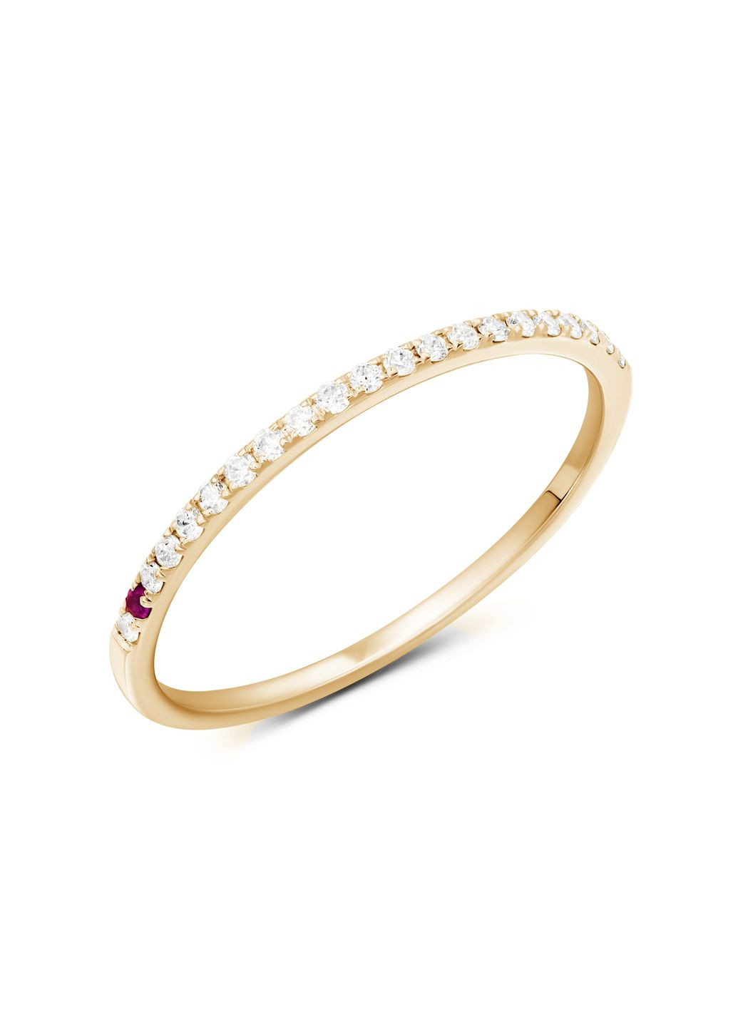 Кольцо с бриллиантами и рубином в розовом золоте 1К034ДК-1713 Zarina (278388358)