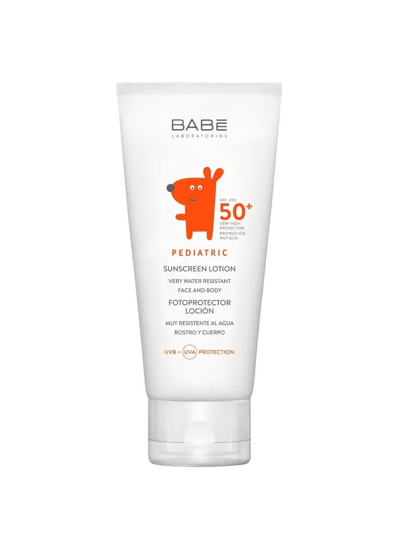 Babe Laboratorios Детский солнцезащитный лосьон SPF 50+, для лица и тела, 100 мл — Крем, (331861221)