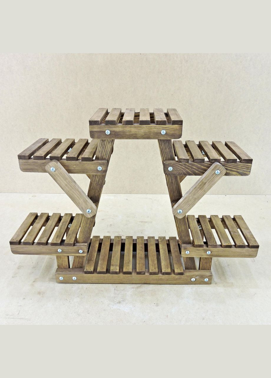 Подставка для цветов из дерева Тулуза капучино (ЦВТ-001709) No Brand (328227023)