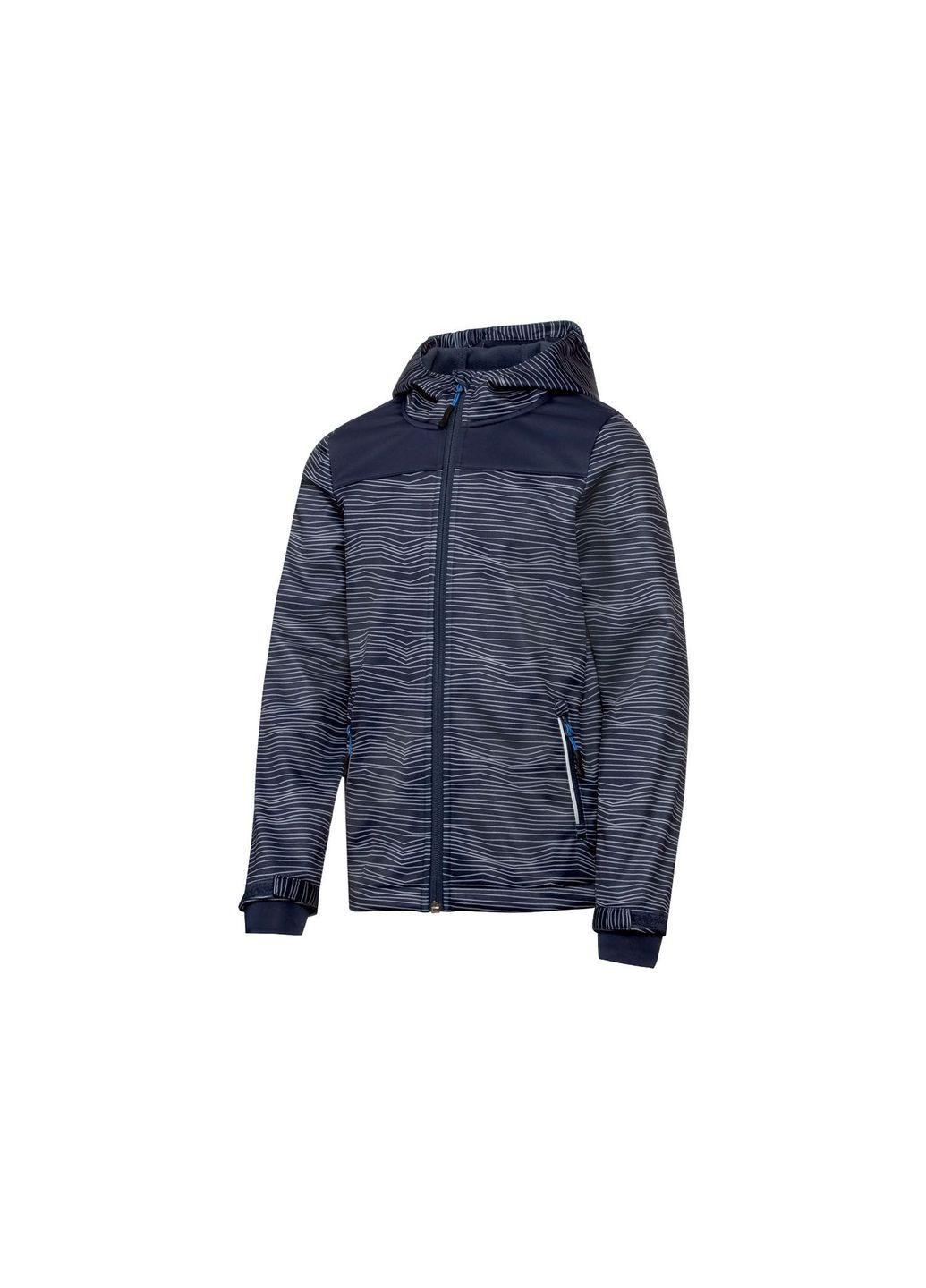 Темно-синя демісезонна куртка softshell водовідштовхувальна та вітрозахисна для хлопчика 328623 темно-синій Crivit