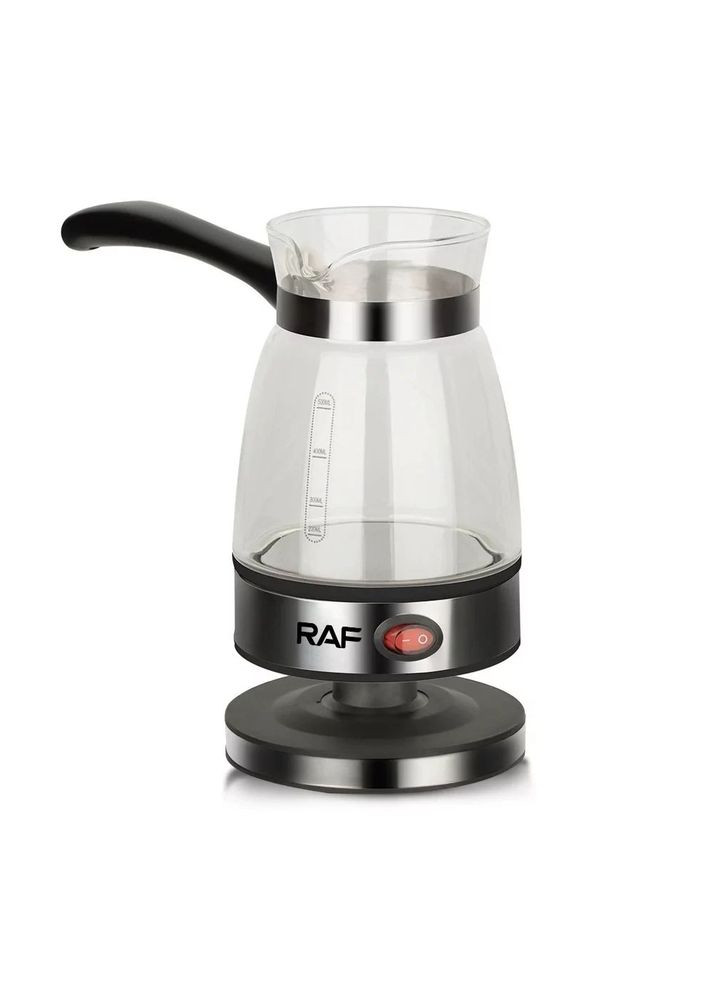 Турка електрична для приготування кави та кип'ятіння води вдома, на роботі, у дорозі RAF R-125 об'єм 0.5 літра (5024545) Clefers (322400919)