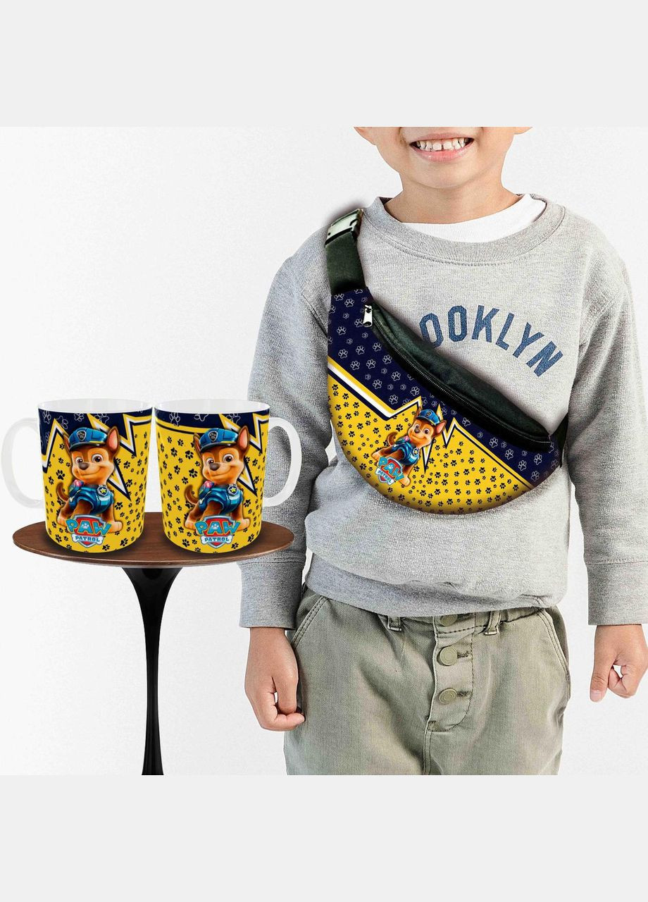 Подарочный набор:Сумка-бананка+ Кружка Щенячий патруль" " детский,для мальчика (0244) Paw Patrol (305768558)