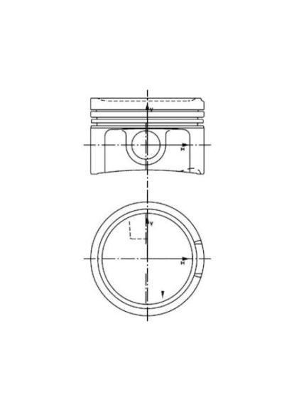 Поршень VAG 81.0 AMB/ARX/ARY/AUM/AUQ/AVJ/AWT/BEX/BFB/BVP/BVR 40434600 Kolbenschmidt (366176464)