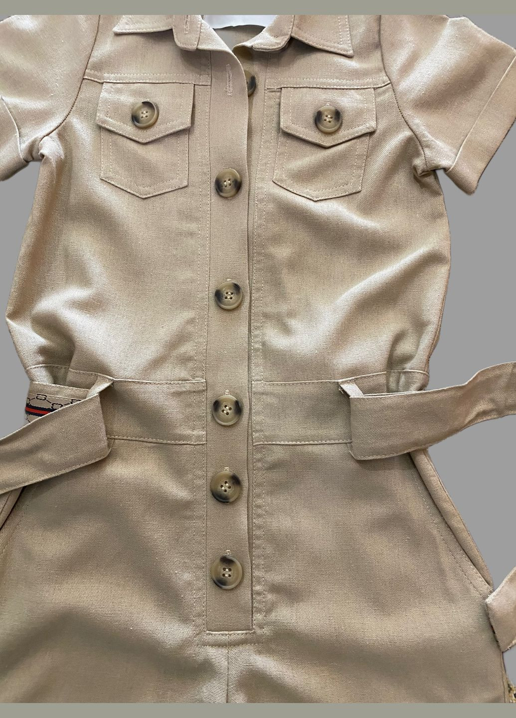 Комбинезон шорты льняной для девочки. Mone (330244856)