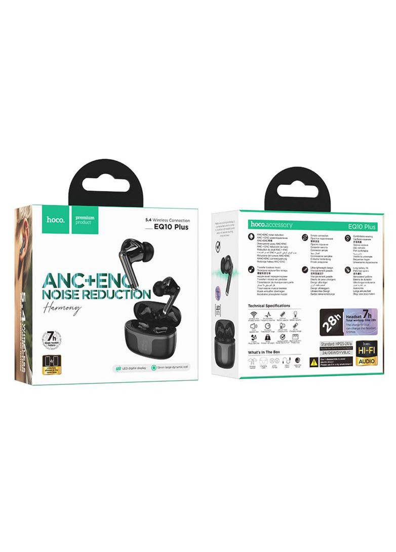 Беспроводные наушники true wireless ANC+ENC Noise Reduction BT headset (6942007629423) Hoco EQ10 Plus Harmony (362219535)