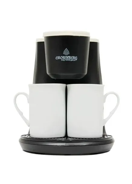 Крапельна електрична кавоварка для дому на 2 чашки CB-1568 500Вт Crownberg (376713214)