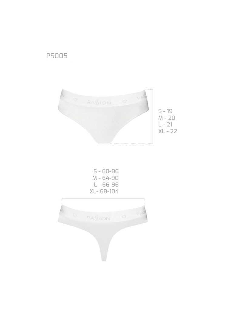 Комбінований демісезонний трусики-бразиліана з бавовни ps005 panties l, white Passion