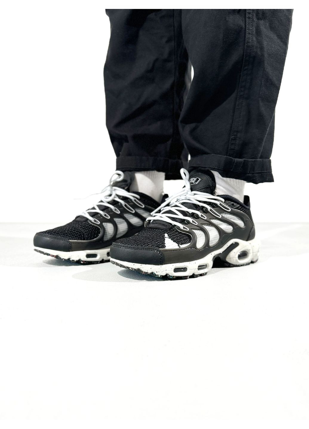 КРОСІВКИ ЖІНОЧІ NIKE AIR MAX TN TERRASCAPE PLUS BLACK / WHITE НАЙК АІР МАКС ТН ПЛЮС No Brand чорні демісезони (367171504)